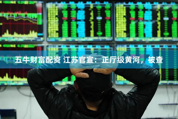 五牛财富配资 江苏官宣：正厅级黄河，被查